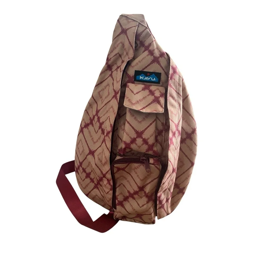 KAVU Rope Sling Bag Meadow Dye Backpack Travel Hiking NWOT
